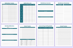 2026 Mental Health Journal Bundle Canva Template Product Image 7