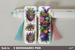 Mardi Gras Bookmark PNG. Carnival Bookmark PNG Product Image 1