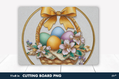 Easter Basket Leather Sublimation, Cutting Board PNG Product Image 1