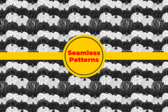Black and White Pumpkin Seamless Pattern and Digital paper Product Image 6