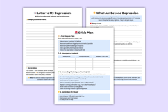 Depression Support &amp; Recovery Workbook | Mental Health Product Image 6