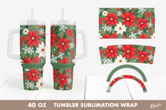 40 OZ Tumbler Wrap, Christmas Tumbler Sublimation Product Image 1