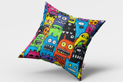 Cute Monster Doodle Art Seamless Pattern and Digital Paper Product Image 6