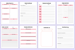 2026 Wellness Journal Bundle Canva Template Product Image 6