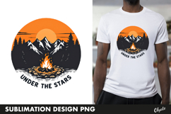 Mountains Forest Round Sublimation PNG Product Image 1