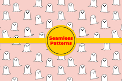 Minimal Ghost Seamless Pattern and Digital Paper Product Image 6