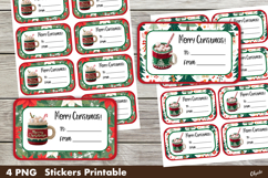 Christmas Gift Stickers PNG. Personalized Christmas PNG Product Image 1