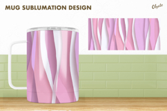 Pastel Colors Mug Sublimation Design, Pink Abstract Mug PNG Product Image 1