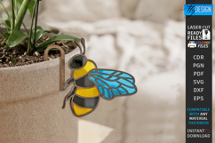 Stained Glass Style Plant Pot Clip Laser Cut | Garden Decor Product Image 1