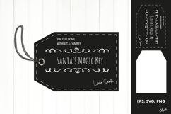 Santa’s Magic Key, Black and White EPS, SVG, PNG Product Image 1