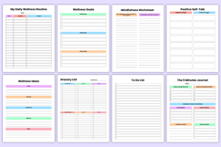 2026 Wellness &amp; Lifestyle Organizer Canva Templates Product Image 6