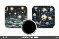 Magic Christmas, Fairy Christmas Coaster PNG Product Image 1