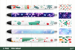 Christmas Pen Wraps. Sublimation Pen Wrap Product Image 1