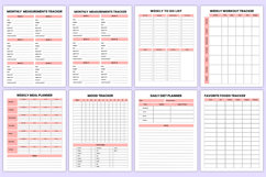 2026 Health &amp; Fitness Journal Canva Template Product Image 5