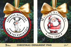 Christmas Stamp Ornament Sublimation PNG Product Image 1