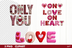 Yarn Valentine Quote Sublimation, Love Clipart PNG Product Image 1