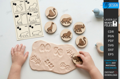 Animal Tracks Play Stamps Laser Cut Bundle | Matching Games Product Image 8