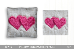 Crochet Pink Pillow Sublimation PNG Product Image 1