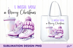 Christmas Quote Sublimation. Violet Christmas PNG Product Image 1