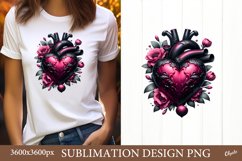 Gothic Valentine’s Day Sublimation. Romantic Tshirt Design Product Image 1