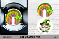 Patrick’s Day Car Coaster PNG, Irish Design PNG Product Image 1