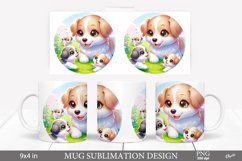 Mother Day Mug PNG. Mom and Baby Animal PNG. Mama Dog Product Image 1