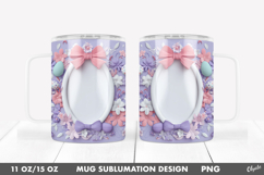Easter Frame Mug Sublimation Wrap, Mug 11 OZ, 15 OZ Product Image 1