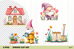 Spring Garden Clipart PNG, Cozy Spring Sublimation Product Image 1