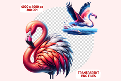 Flamingo Clipart PNG Bundle Product Image 6