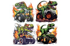 50 Monster Truck Clipart PNG Bundle Product Image 6