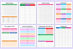 Mind Wellness Workbook | Mental health &amp; Healing Canva Kdp Product Image 6