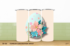 Easter Egg Tumbler Sublimation, 20 OZ Tumbler Wrap PNG Product Image 1
