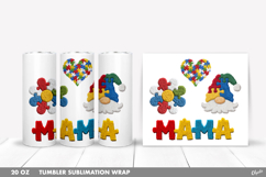 Awareness Autism 20 OZ Tumbler Wrap PNG Product Image 1
