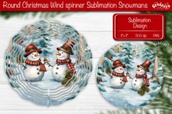 Christmas wind spinner Sublimation Christmas round PNG Product Image 1