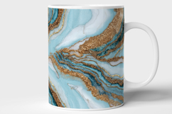 Sky Blue and Gold Glitter Marble Seamless Pattern Product Image 6