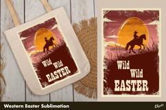 Easter Western Sublimation PNG, Humor Easter PNG Product Image 1