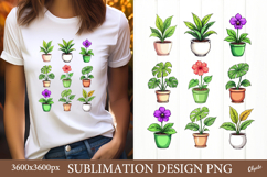 Home Plant Sublimation. Floral Tshirt Sublimation Product Image 1