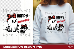 Cute Ghost Sublimation. Ghost Tshirt Design PNG Product Image 1