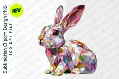 Colorful Geometric Rabbit Clipart Illustration Product Image 1