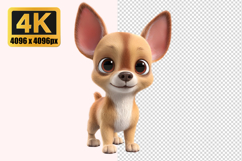 Cute Chihuahua Dog Transparent PNG Product Image 1