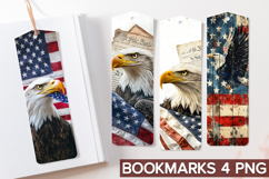 4th of July Bookmarks Sublimation - 4th of July Eagle PNG Product Image 1