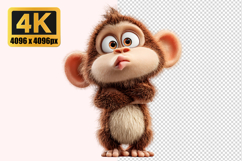 Cute Cartoon Monkey Transparent PNG Product Image 1