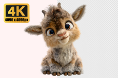 Fluffy Baby Goat Transparent PNG Product Image 1