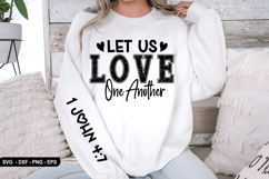 Let Us Love One Another - Christian Sleeve T-Shirt Design Product Image 1