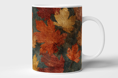 Fall Leaves Grunge Seamless Pattern and Digital Paper Product Image 7