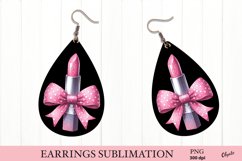 Valentine’s Day Earring PNG. Lipstick Coquette PNG Product Image 1