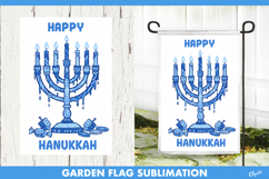 Hanukkah Garden Flag PNG, Happy Hanukkah Sublimation Product Image 1