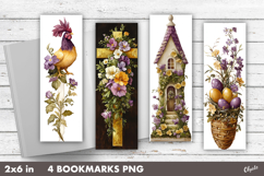 Whimsical Easter Bookmark Sublimation, Spring Bookmark Product Image 1