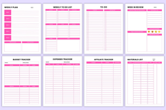 2026 Girl Boss Organizer Bundle Canva Template Product Image 7