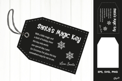 Santa’s Magic Key, Black and White EPS, SVG, PNG Product Image 1